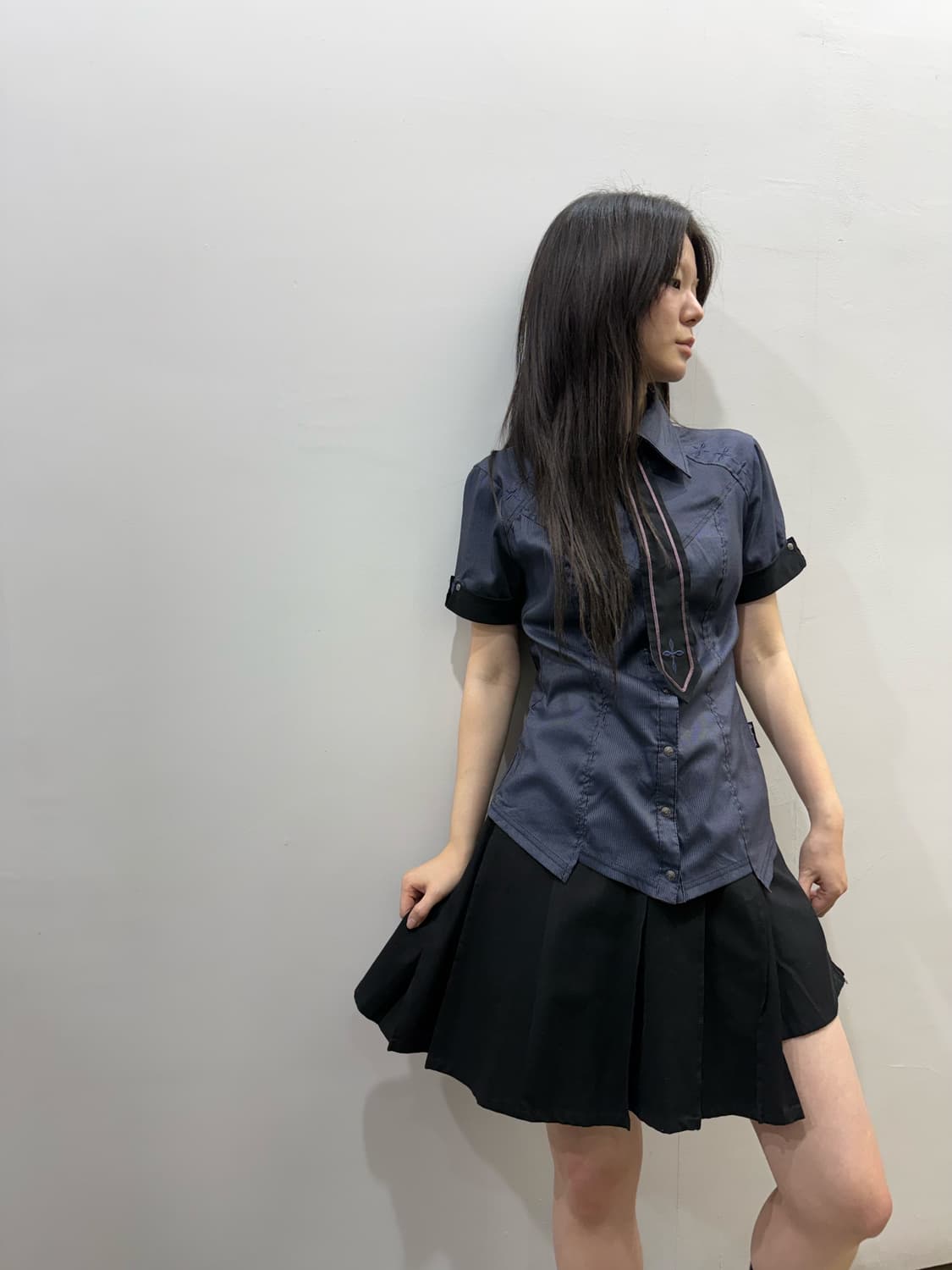 오즈온 셔츠&타이 셋업 상품이미지3