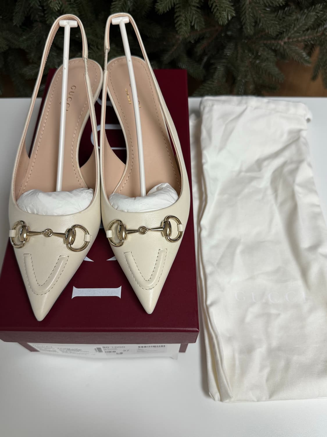 구찌 홀스빗 슬링백 펌프스 아이보리 (240) 상품이미지9
