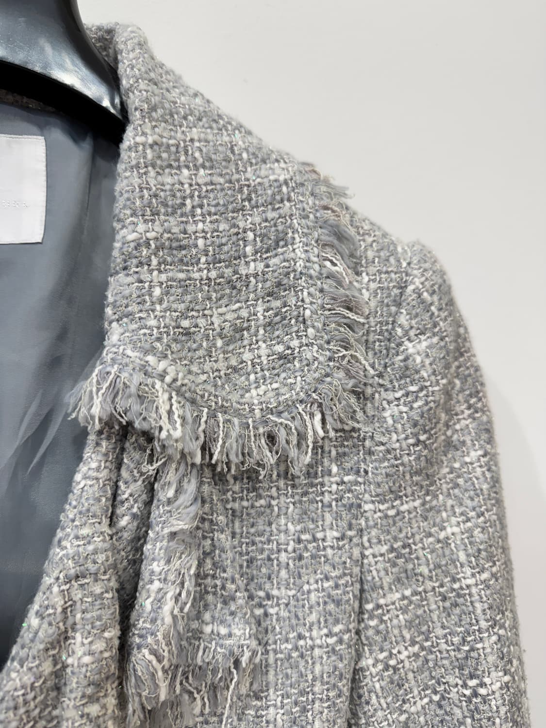 [pijomulclub] 빈티지 러플 트위드 자켓, 도브그레이 상품이미지3