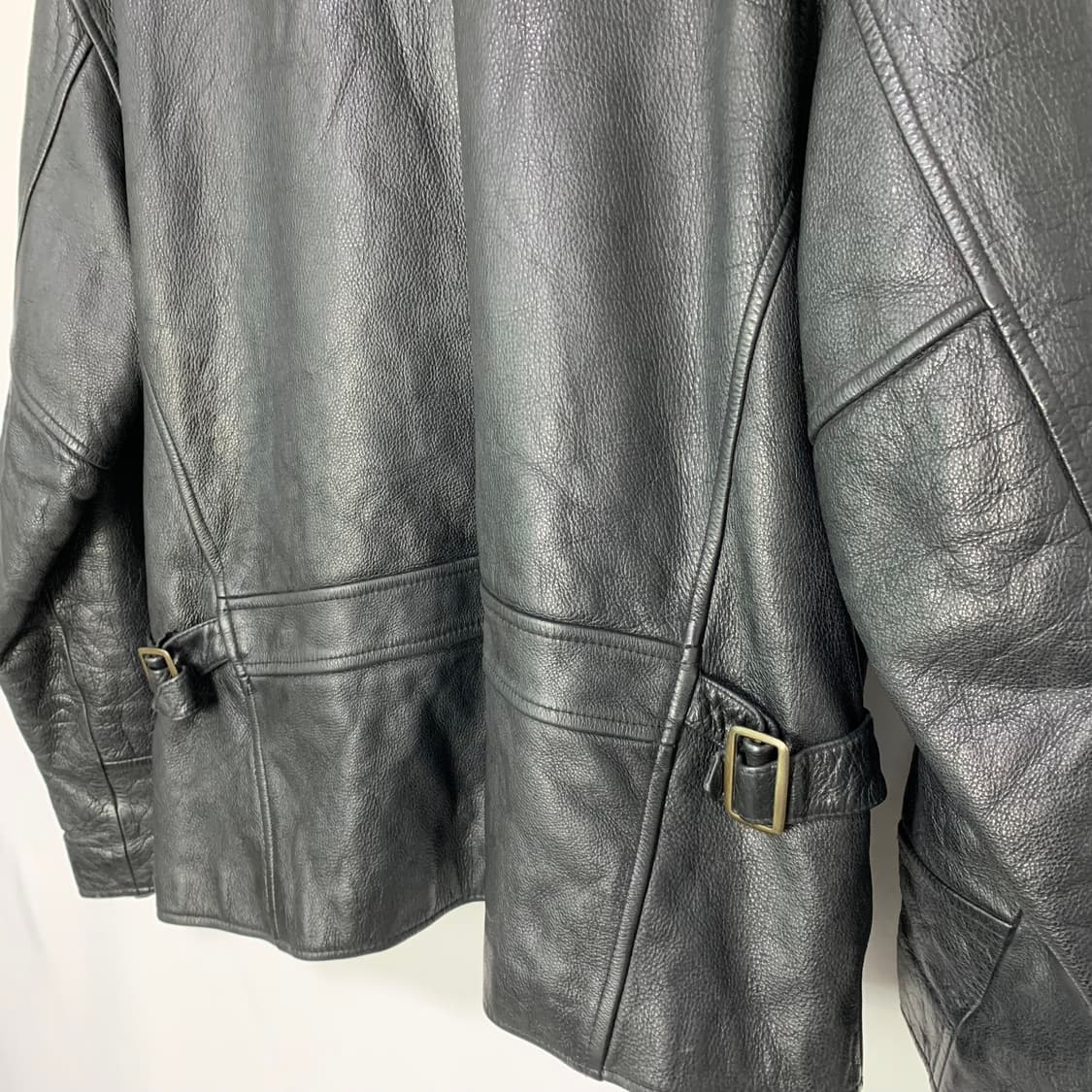 빈티지 지퍼 디테일 소가죽 리얼레더 자켓 00s 2010 상품이미지5