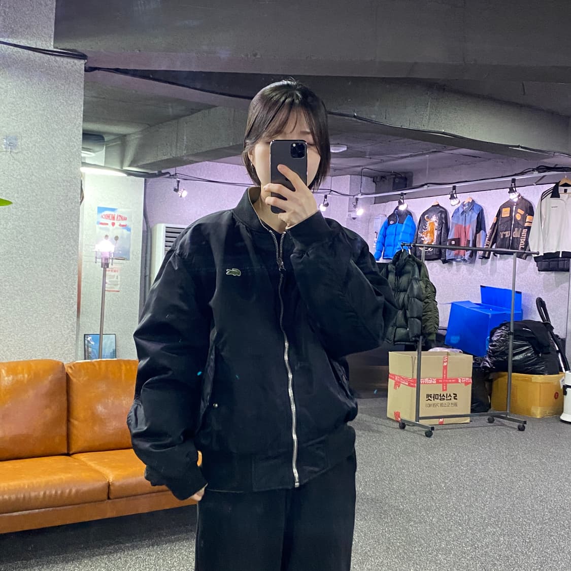 라코스테 리버시블 퀄팅 나일론 블루종 자켓 B3984 상품이미지2