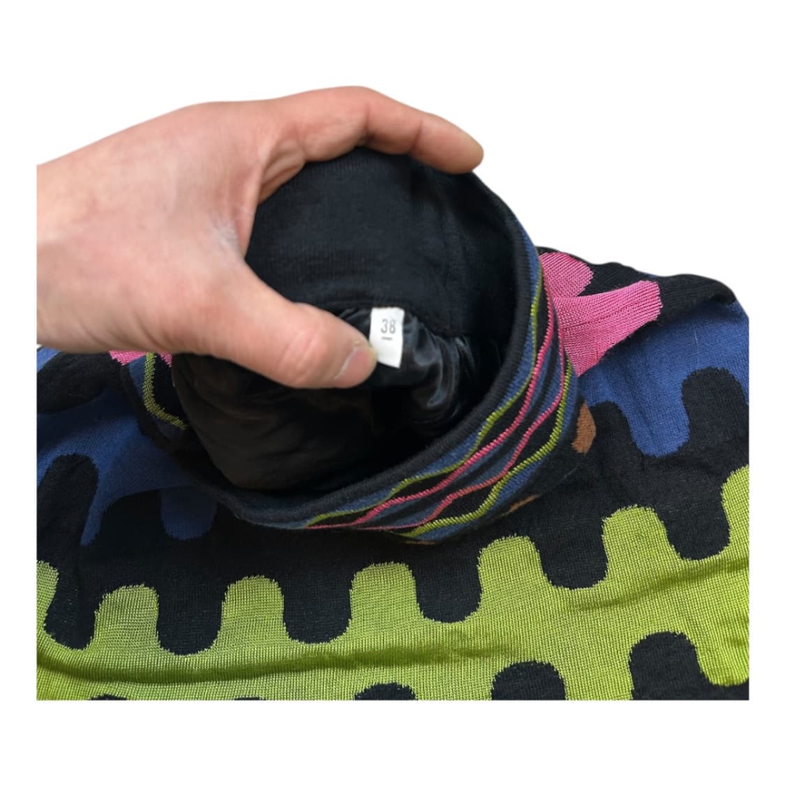 W-F) 미쏘니 시그니처 웨이브 패턴 니트 스커트 BS-002 상품이미지3