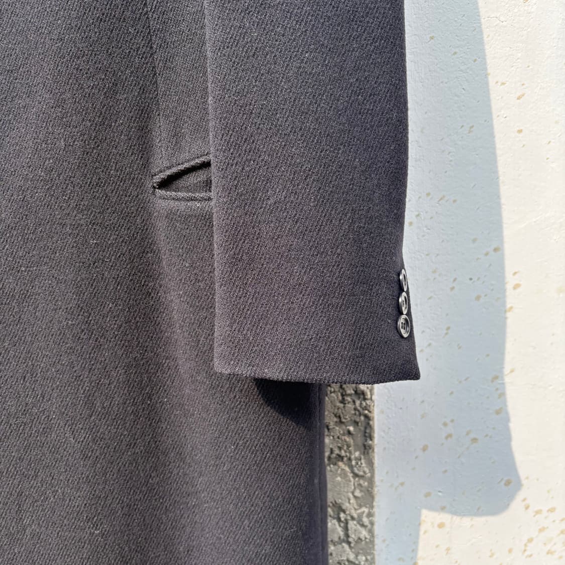 알마니 꼴레지오니 블랙 오버사이즈 울 캐시 블랜드 코트 상품이미지3