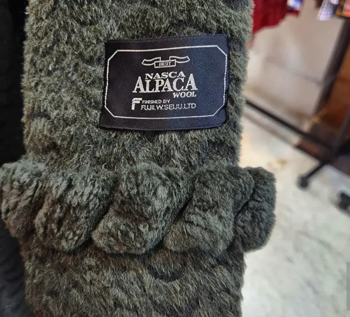 LIEBE ROSA 알파카 울 블랜드  카키 롱 빈티지 코트 상품이미지5