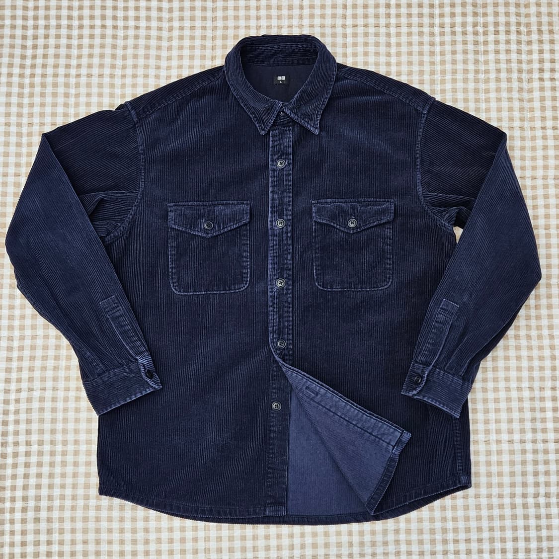 유니클로 골덴 셔츠 남방 남자100~105 상품이미지1