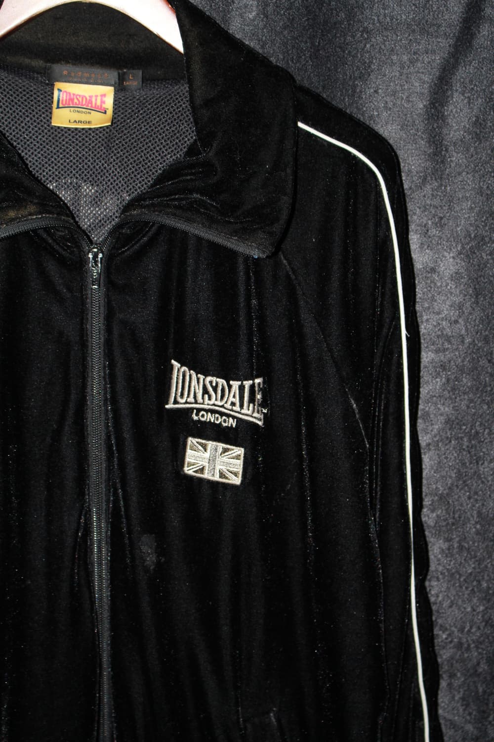 빈티지 루즈핏 벨벳 집업 상품이미지3