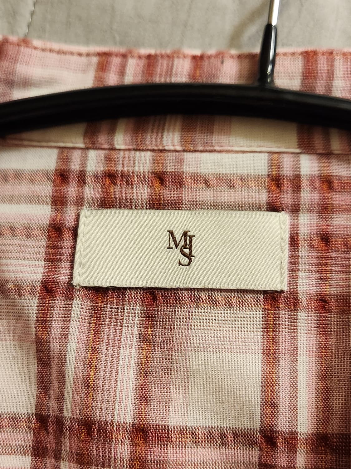 무드인사이드 피치밀크 체크셔츠 상품이미지3