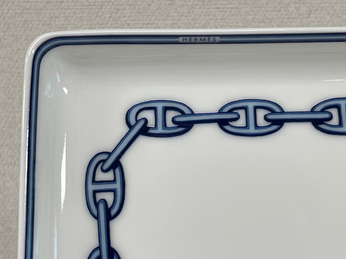 에르메스 샹달 블루 스퀘어 플레이트 1P HERMES 상품이미지3