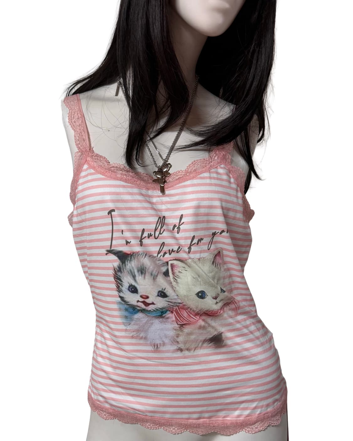 ROMWE y2k kitty lace sleeveless  상품이미지3