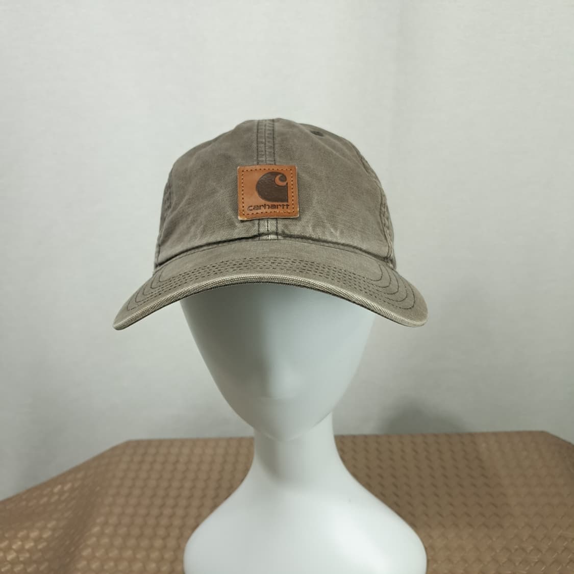 칼하트 오데사 샌드스톤 워시드 코튼 레더 패치 볼캡 P2023 상품이미지3