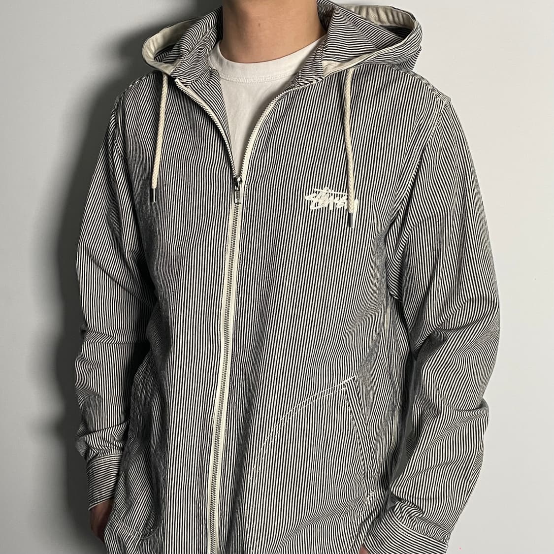 스투시 히코리 스트라이프 후디드 자켓 (on.402)  상품이미지4