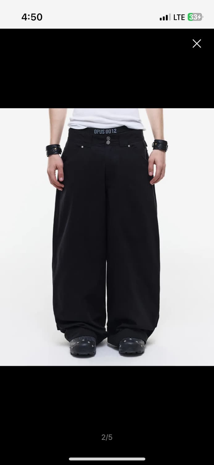 오퍼스 0012 Op. 08 MELTED COTTON PANTS BLAC 상품이미지2