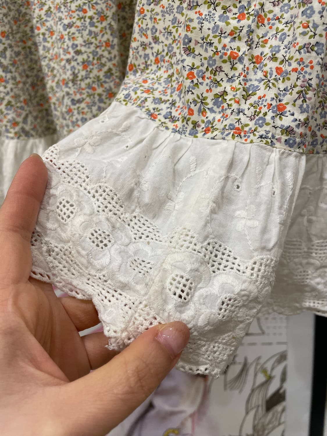 오렌지 잔꽃 자수 원피스 상품이미지8