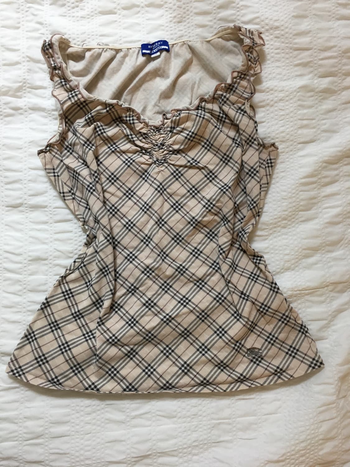 burberry bluelabel 노바체크 슬리브리스 상품이미지3