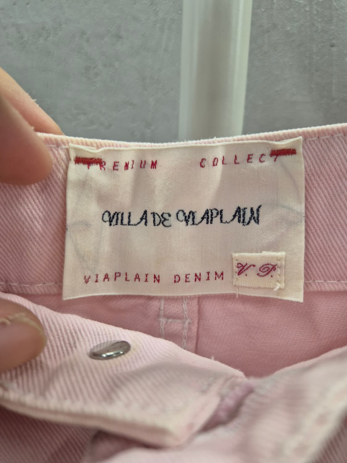 비아플레인 핑크 와이드 데님 팬츠 m 상품이미지6