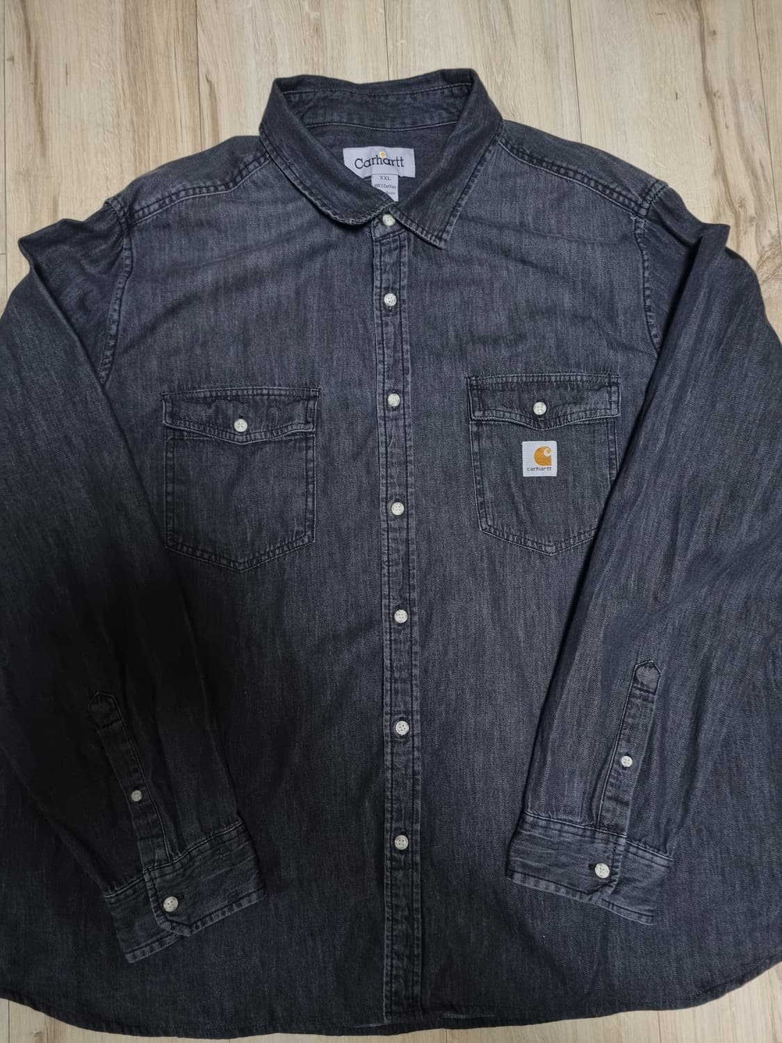 칼하트 흑청 데님 워크셔츠(XXL) 상품이미지1