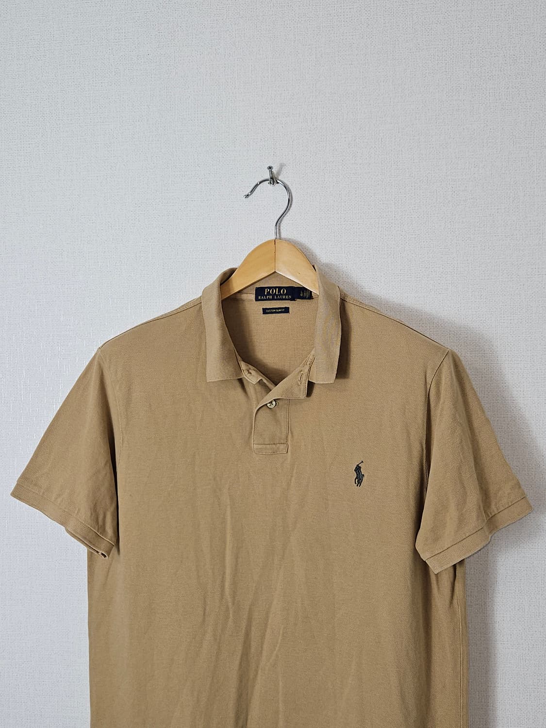 폴로 랄프로렌 신형 POLO 반팔 카라티 베이지 피케티 남성 L 정품 상품이미지1