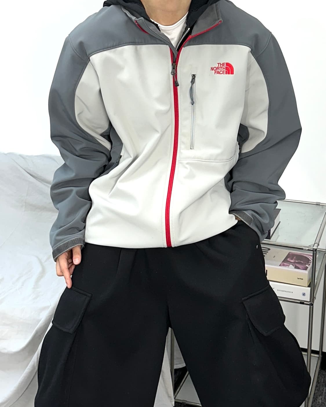 노스페이스 그레이 소프트쉘 자켓 XL 상품이미지2