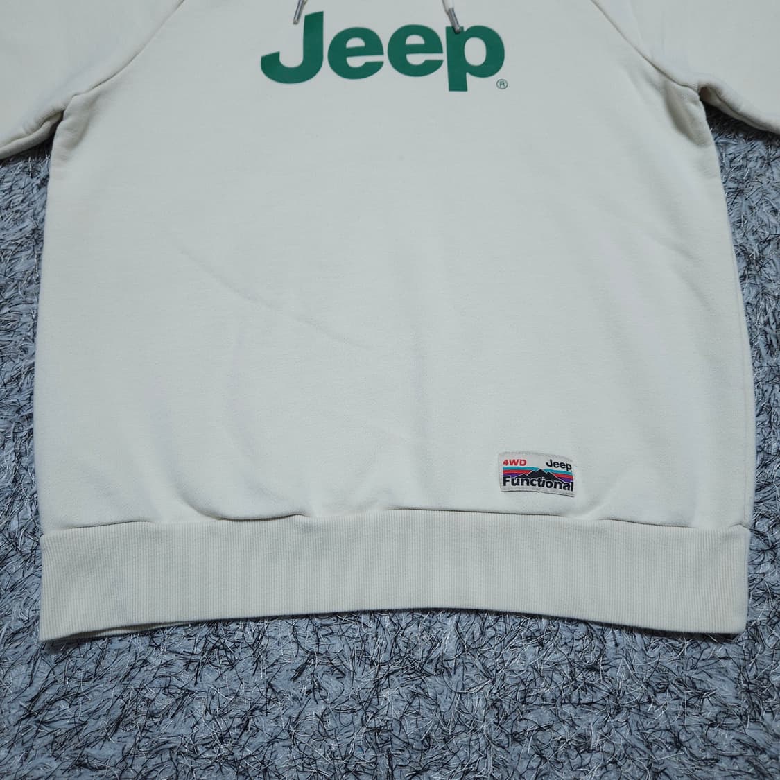 Jeep) M 남자 클래식핏 아이보리 후드티셔츠 / 왕눈이샵 상품이미지5