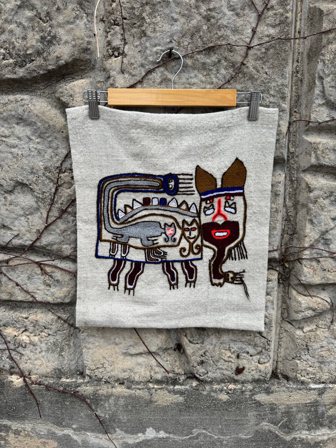 페루 티티카카 호수 빈티지 수공예 자수 쿠션 커버 상품이미지1