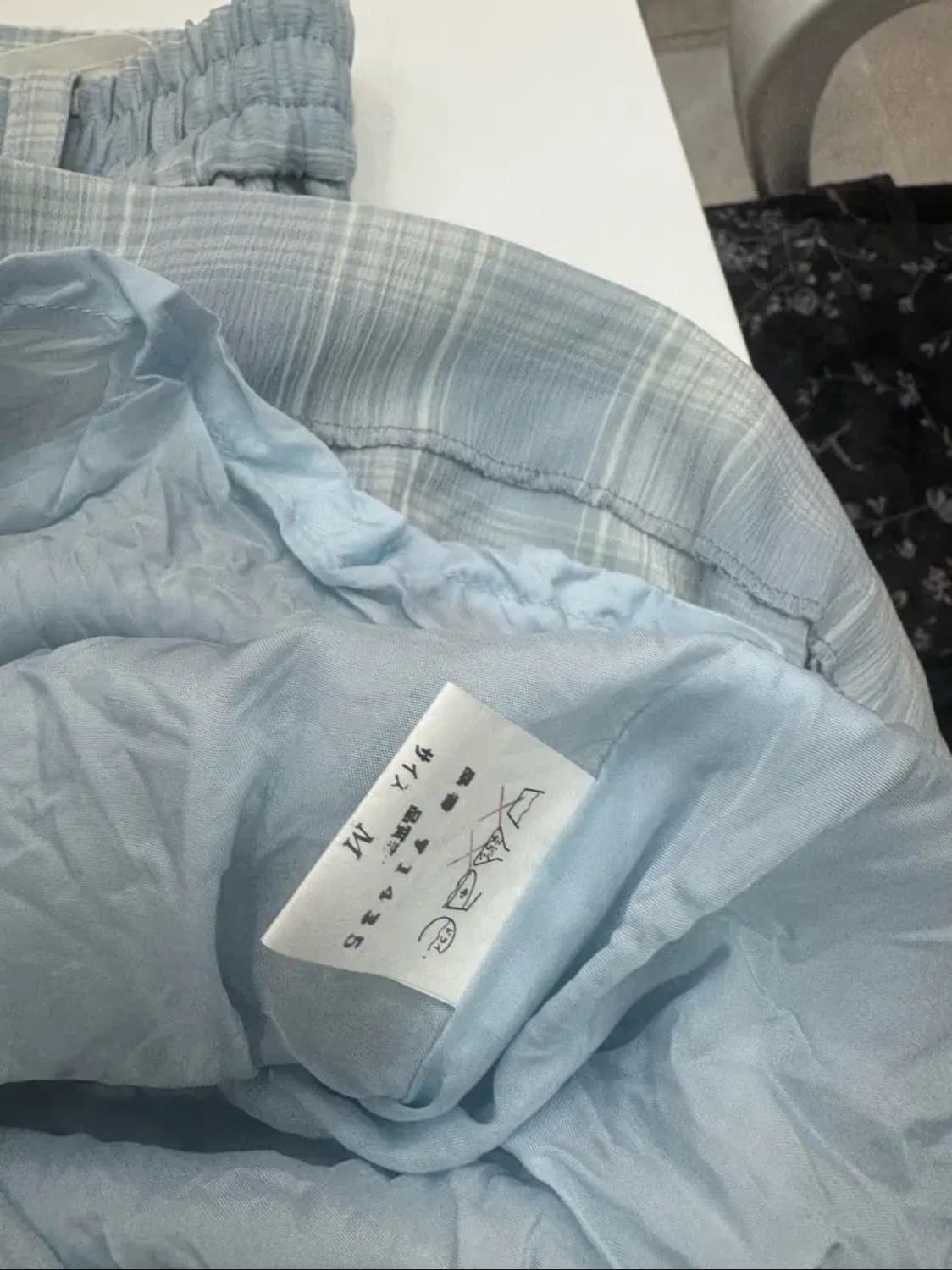 JPN 블루 체크 미디 팬츠 상품이미지6