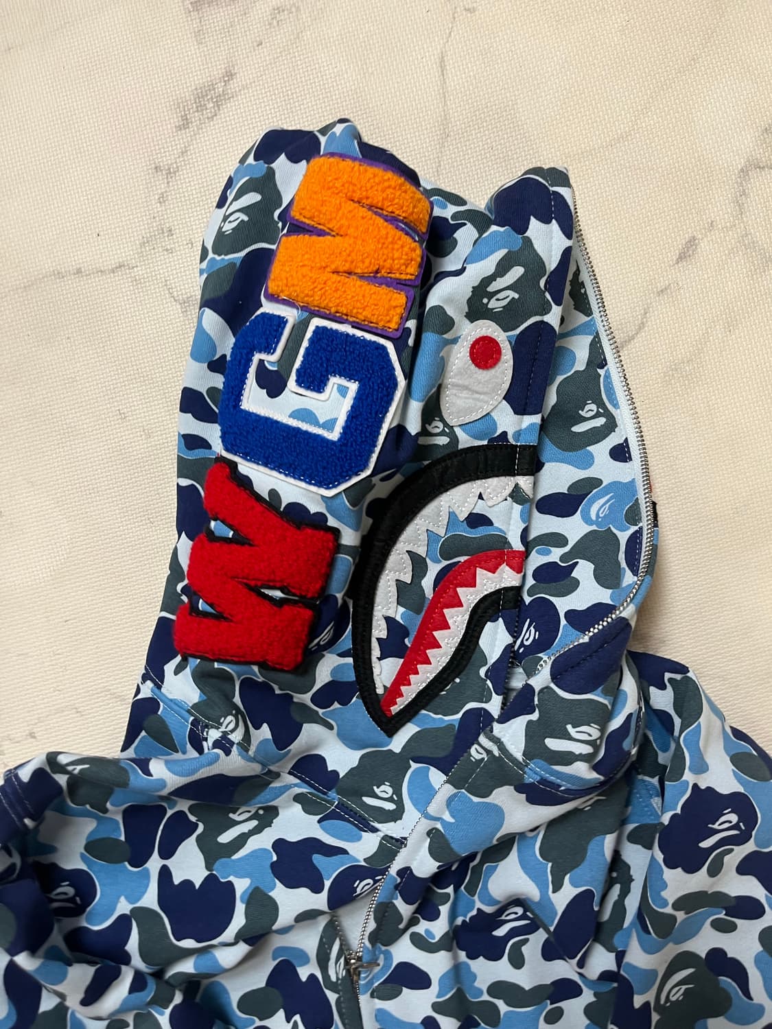 베이프 샤크후드집업 카모 상품이미지4