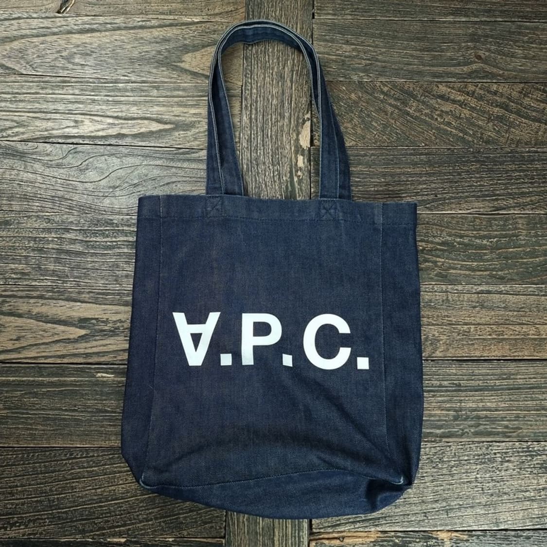 [아페쎄] 빅로고 프린팅 데님 토트백 P01626 상품이미지2