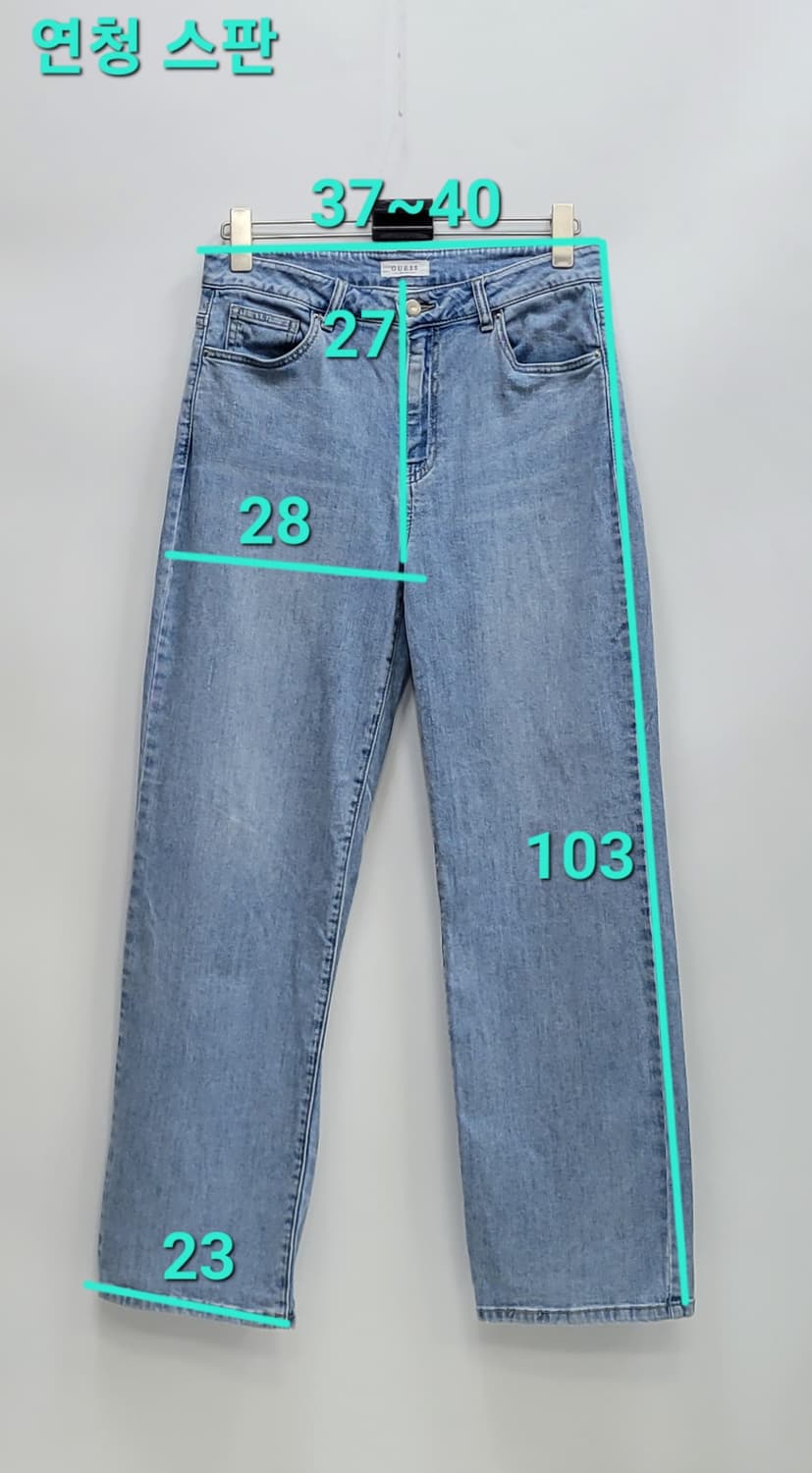 GUESS 24SS 와이드 데님 청바지 / 여 73 (29) 연청 스판 상품이미지10
