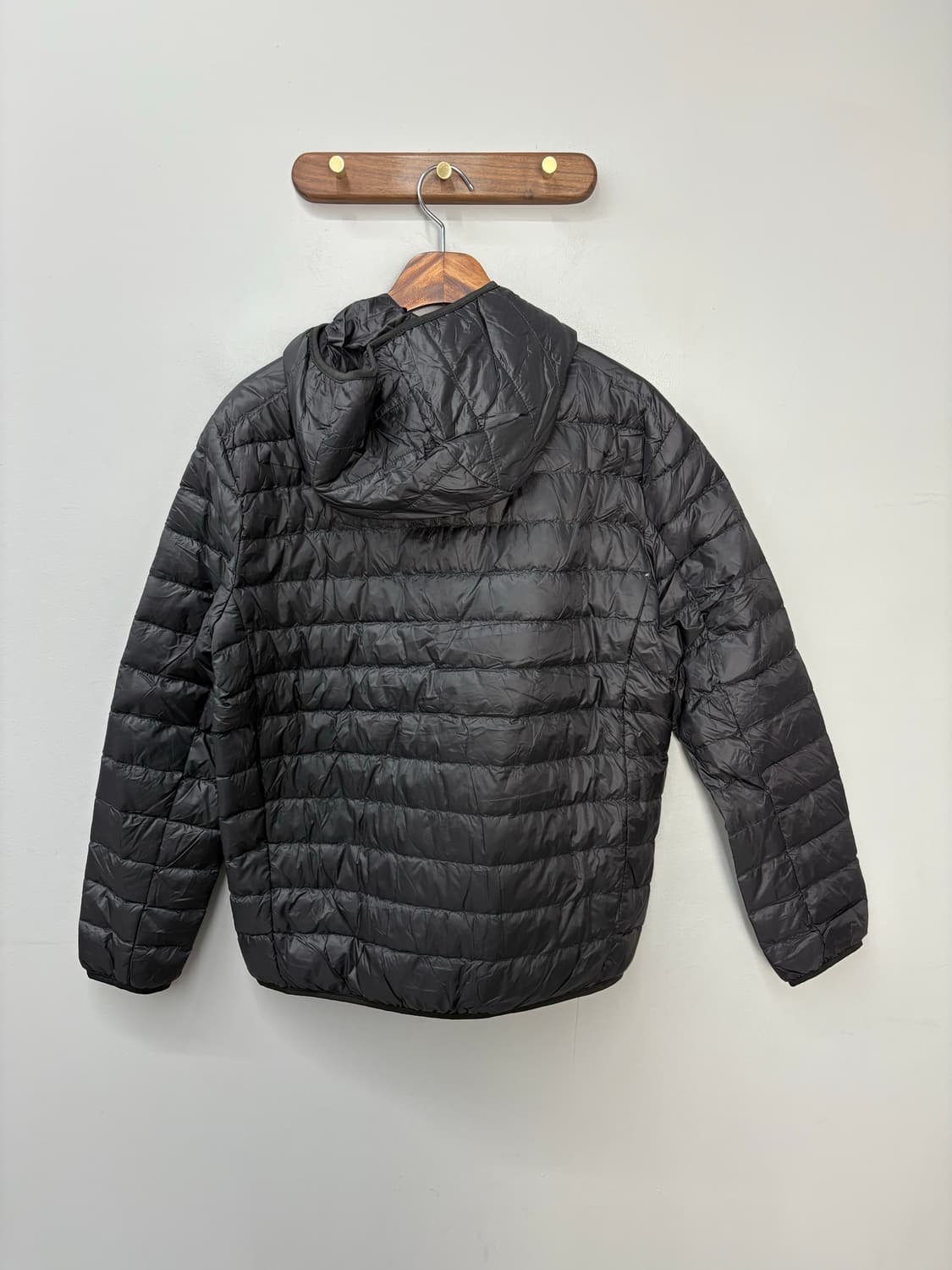 빈티지 블랙 다운경량 후드자켓 A3094 상품이미지3