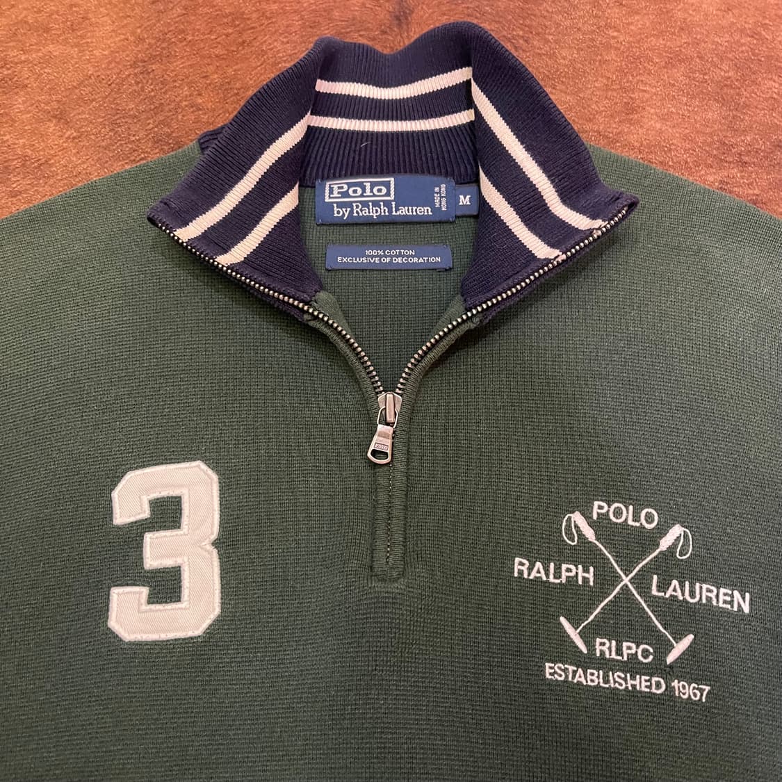 폴로 랄프로렌 패치 그린 반집업 스웨터 상품이미지3