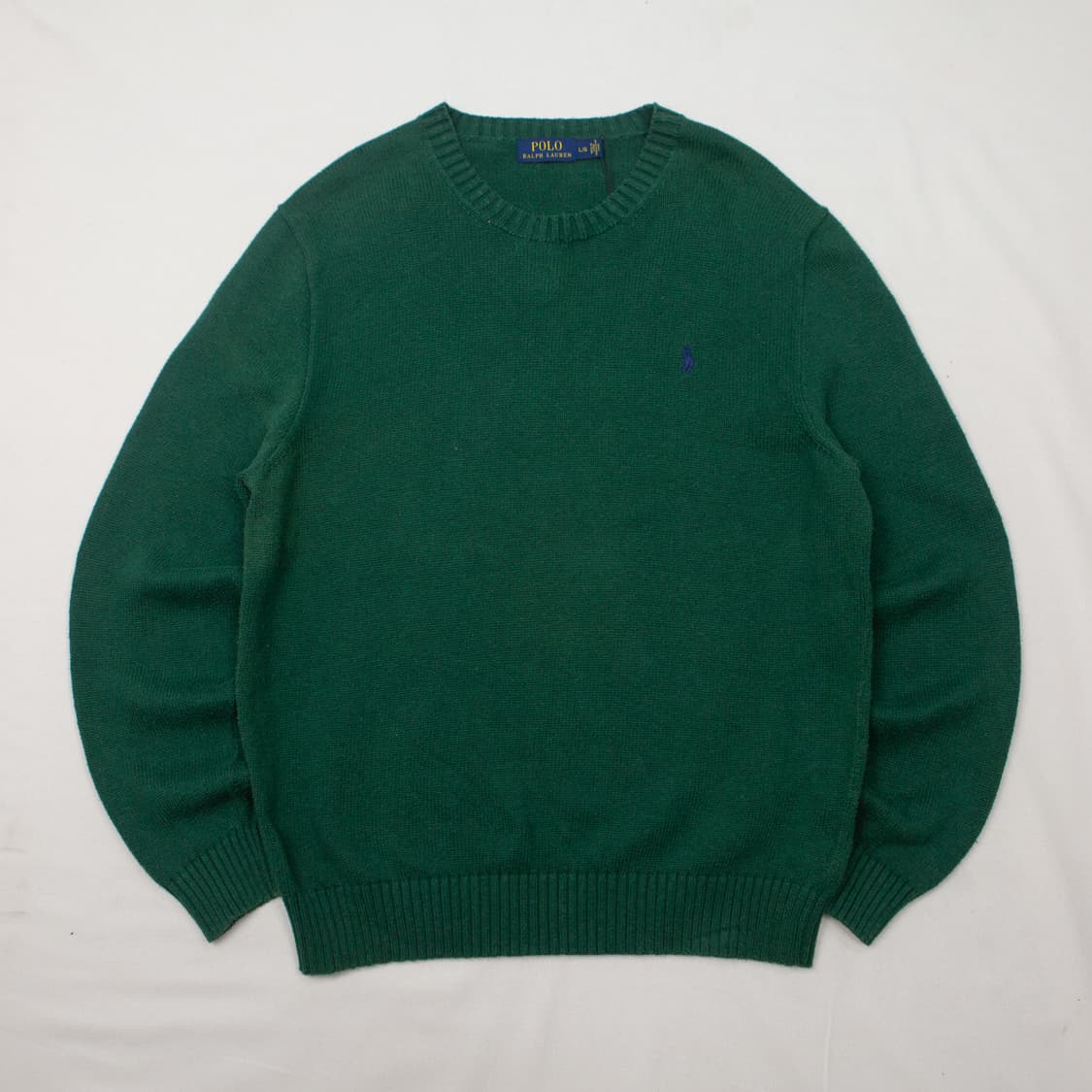 폴로 랄프로렌 코튼 니트 스웨터 딥그린  상품이미지1