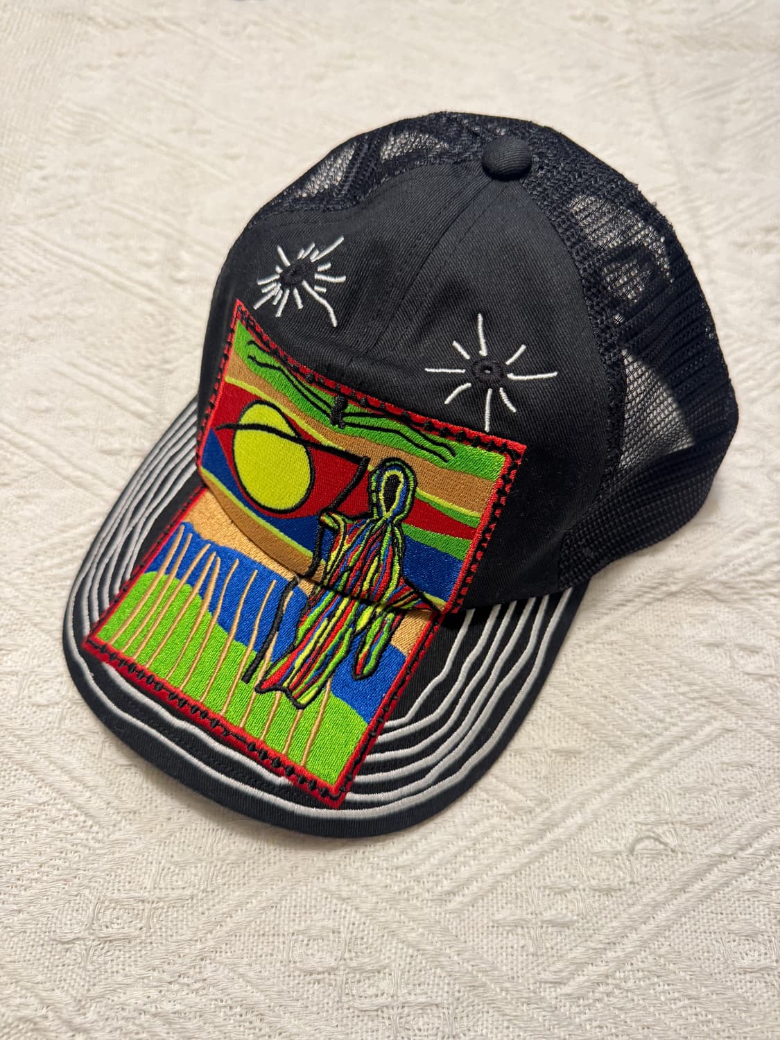 슈프림 리퍼 메쉬 백 6-패널 블랙 - 25SS 상품이미지1