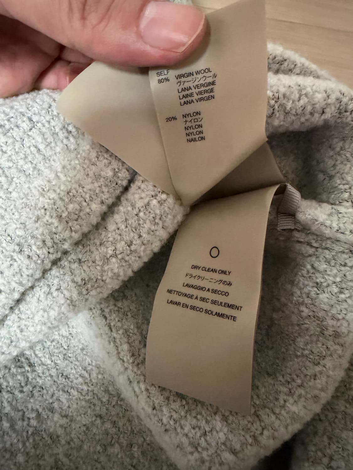 피어오브갓 7th 부클 폴로 니트 블랙 그레이 XL 상품이미지5