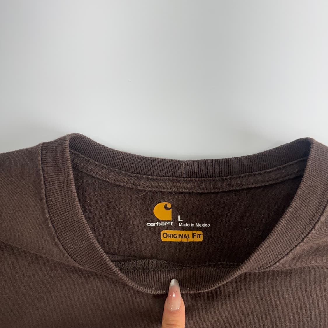Carhartt 칼하트 원포켓 브라운 롱슬리브 상품이미지5