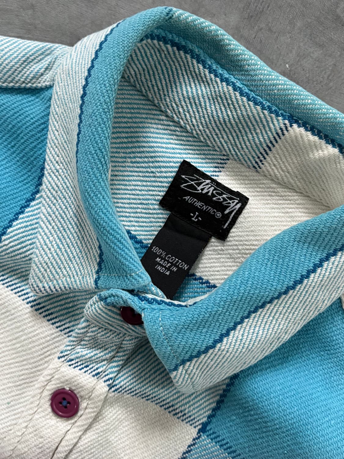 Stussy 스투시 스카이블루 코튼 셔츠 상품이미지6