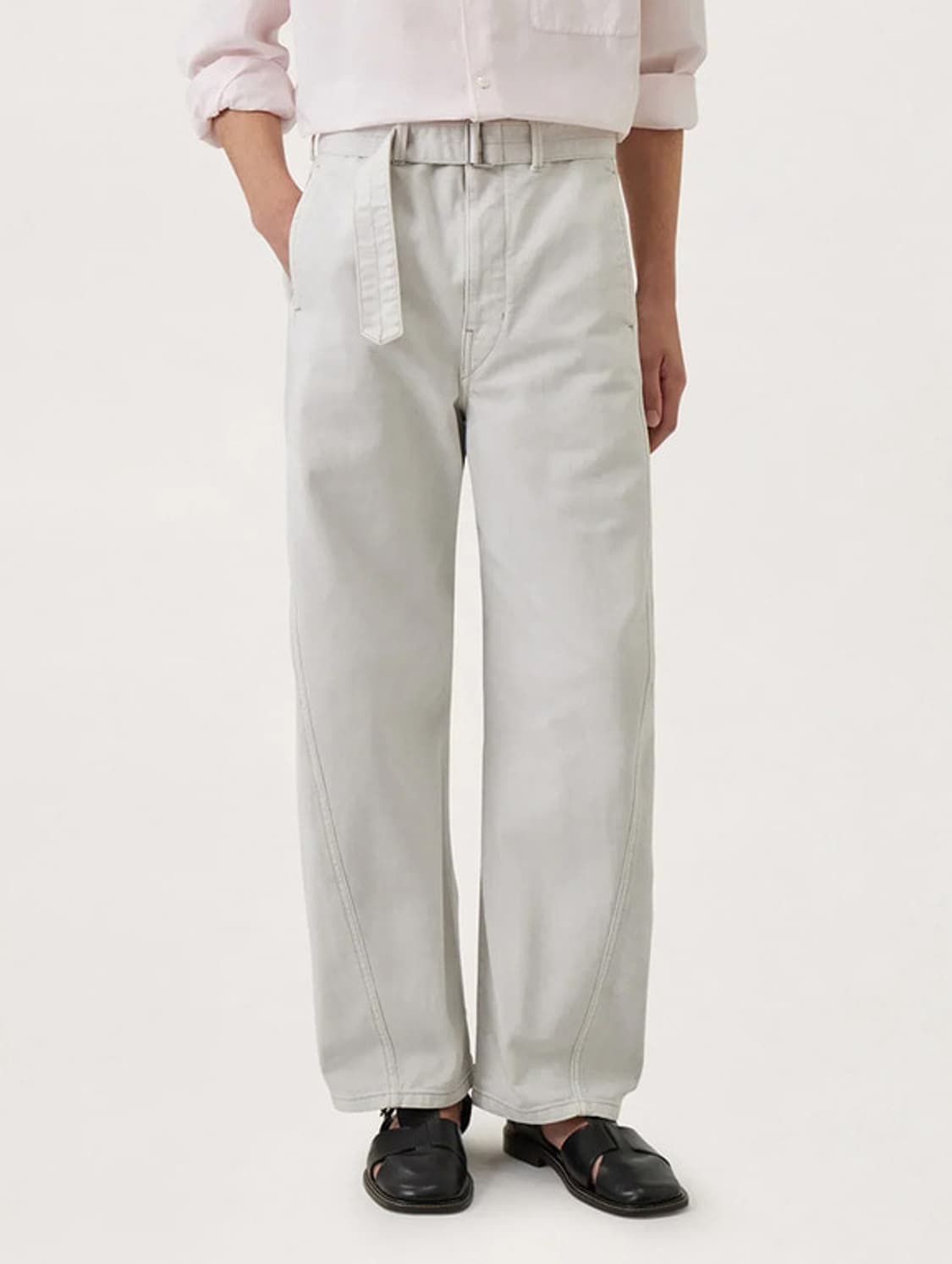 르메르 / 트위스티드 벨티드 팬츠 스노우그레이 / S 상품이미지2