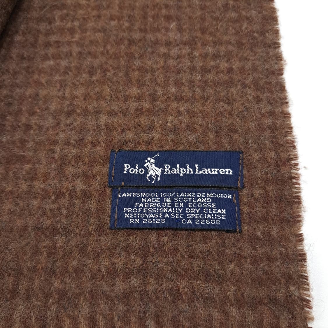 MX529 폴로 90s 스코틀랜드판 램스울 하운즈투스 브라운 머플러 목 상품이미지4