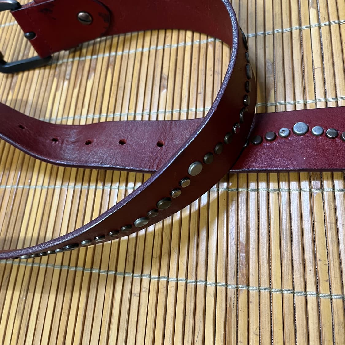Evisu Stud Red Brown Belt  상품이미지3