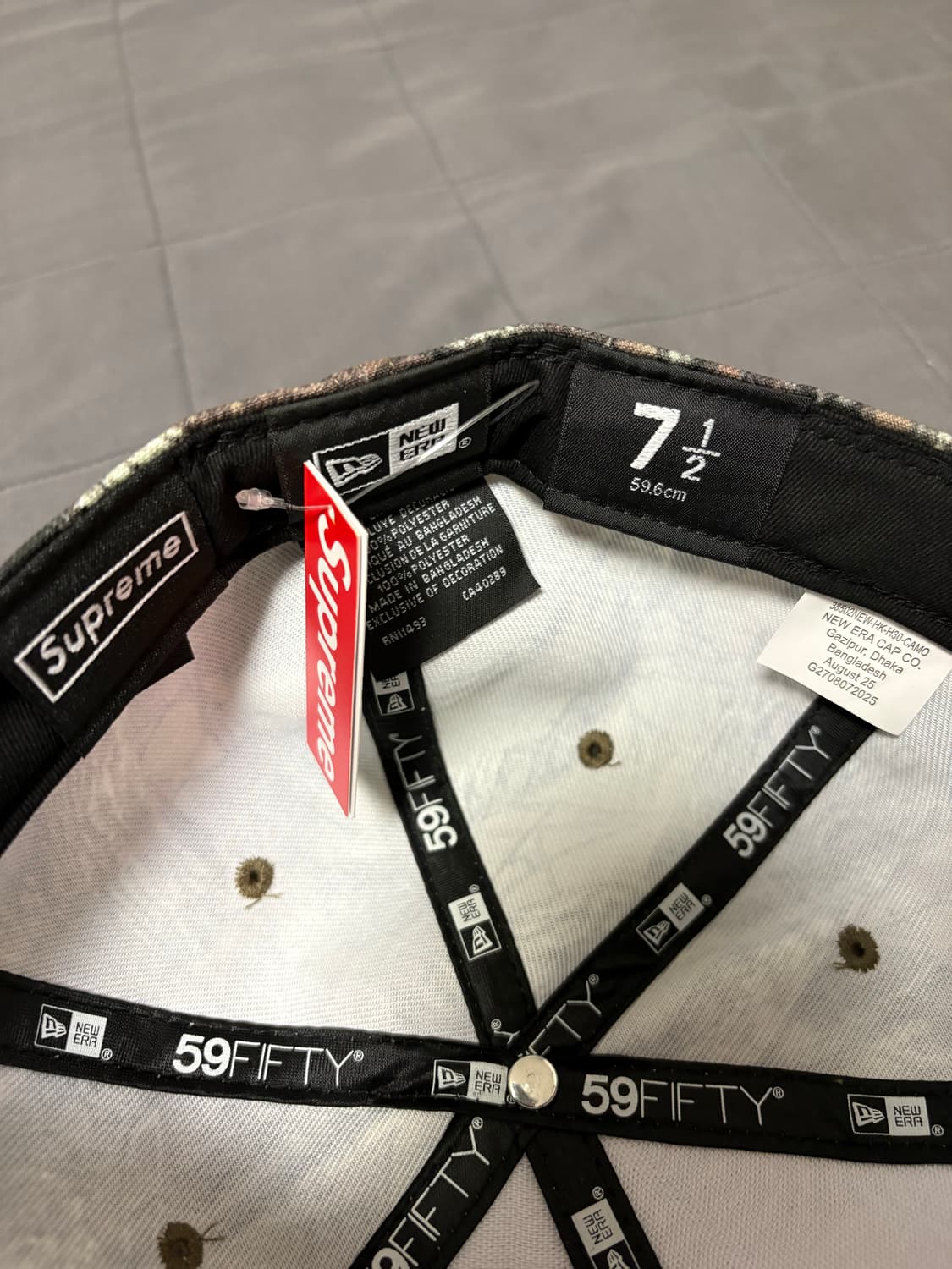 25FW 슈프림 뉴에라 리얼트리 캡 7 1/2 상품이미지3