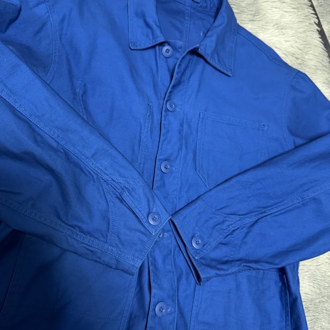 무신사스탠다드 블루 코튼자켓 L사이즈 상품이미지4