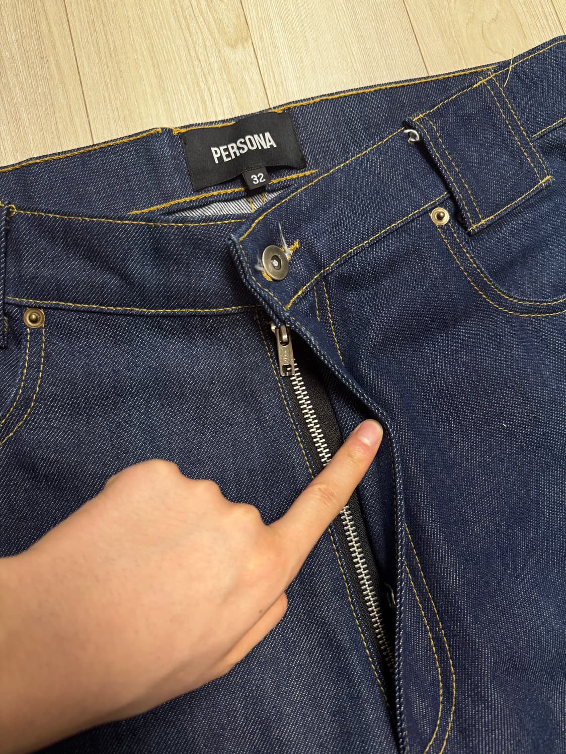 Persona 페르소나 더블니 데님 상품이미지4