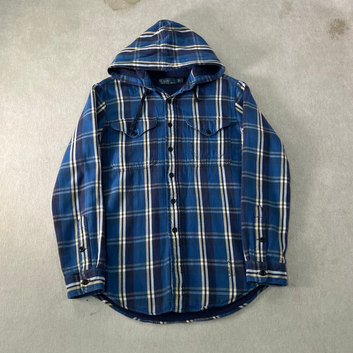 100 폴로랄프로렌 플란넬 후드 셔츠 상품이미지1