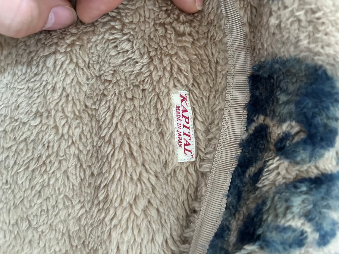 캐피탈 다마스크 패턴 마리아 플리스 집 블루종 베이지 상품이미지6