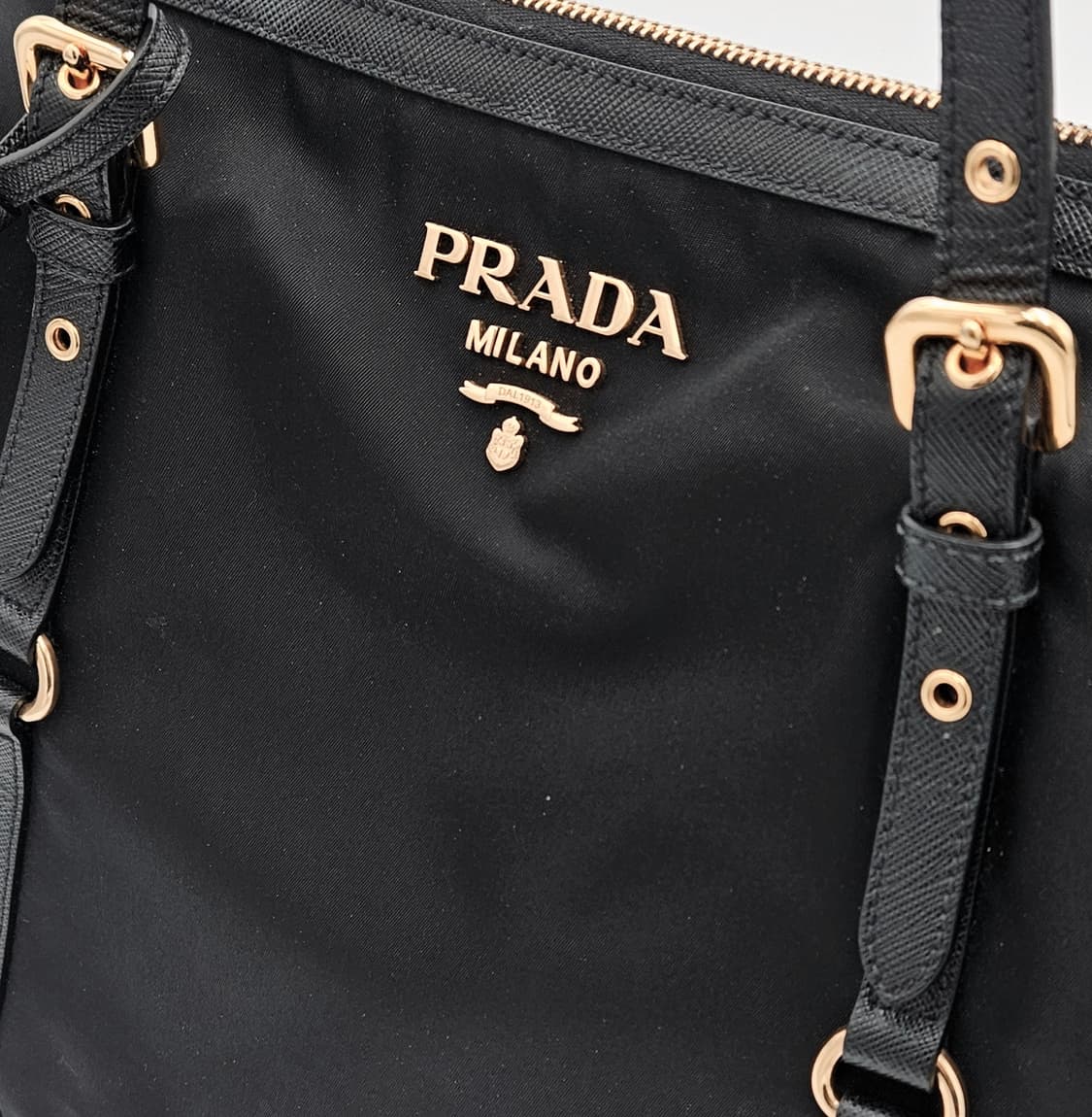 프라다 테수토 사피아노 쇼핑 토트백 블랙 1BG253 상품이미지6