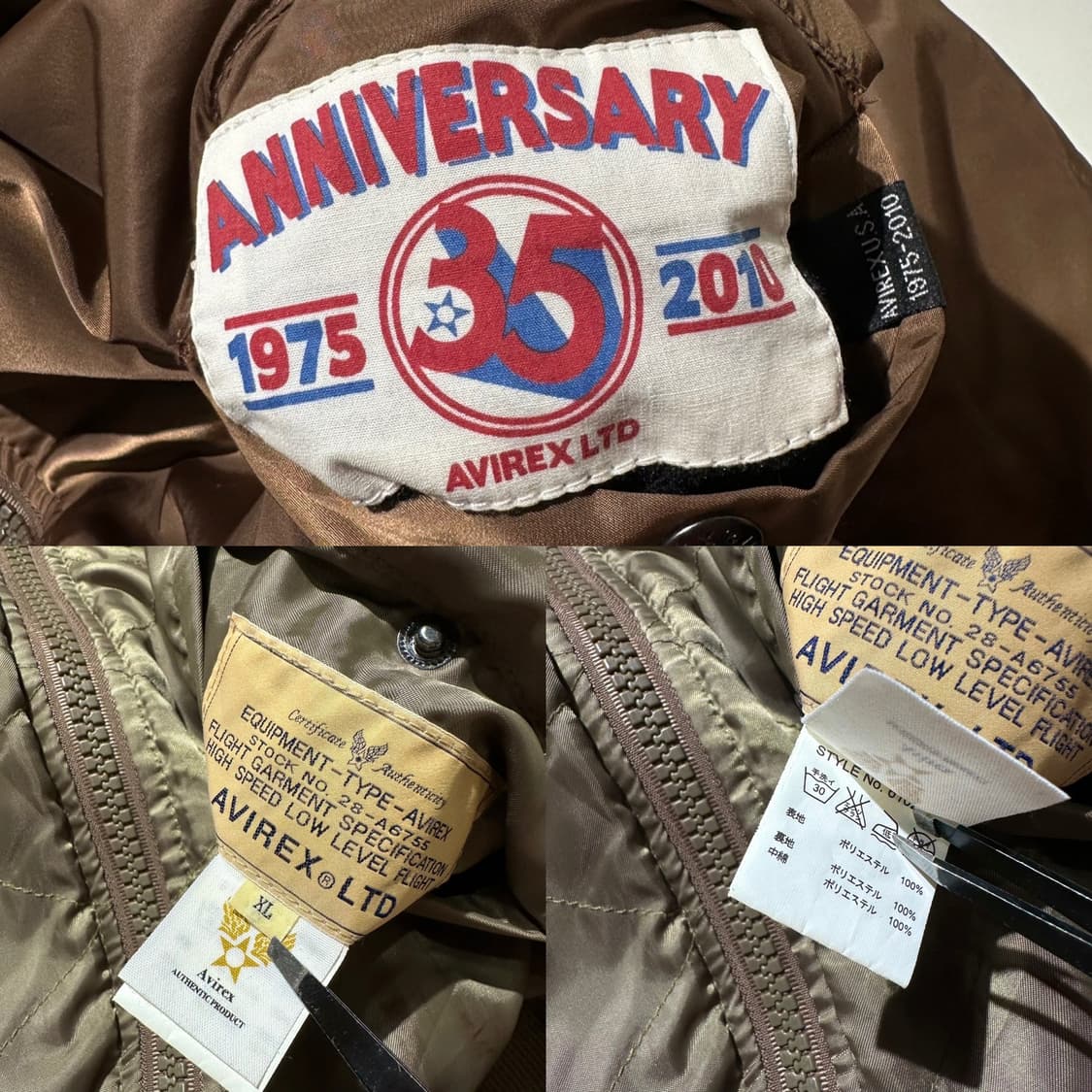 아비렉스 35주년 리버시블 MA-1 항공 점퍼 플라이트 자켓 상품이미지10