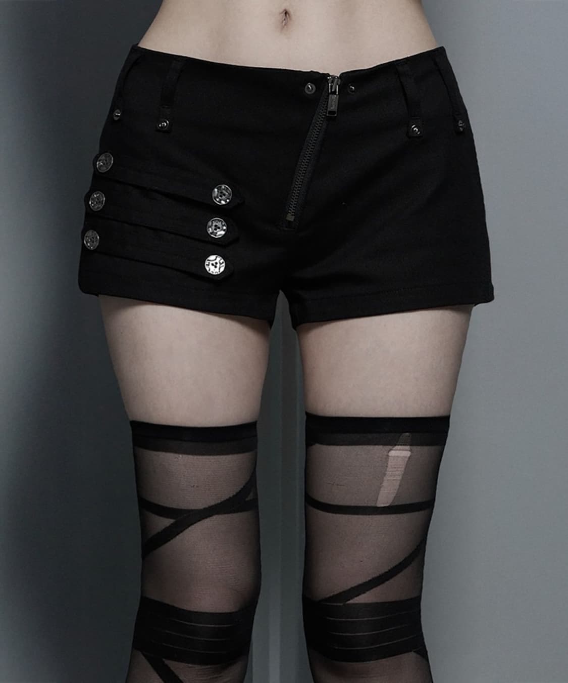 에트오소메 napoleon diagonal zipper short 숏팬츠 상품이미지3