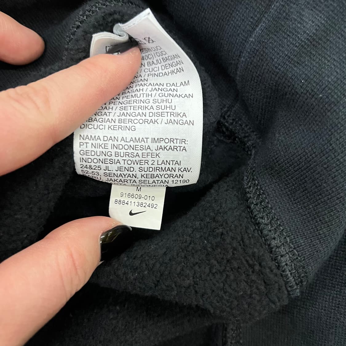 M 나이키 블랙 스우시 맨투맨 0127M2 상품이미지4