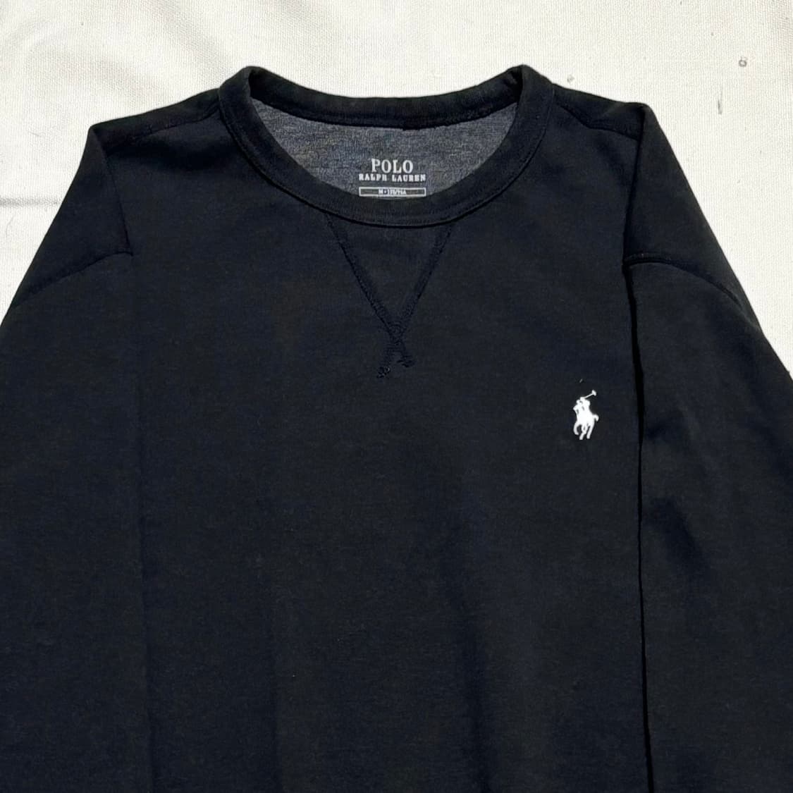 M 폴로랄프로렌 화이트 포니 블랙 맨투맨 상품이미지1