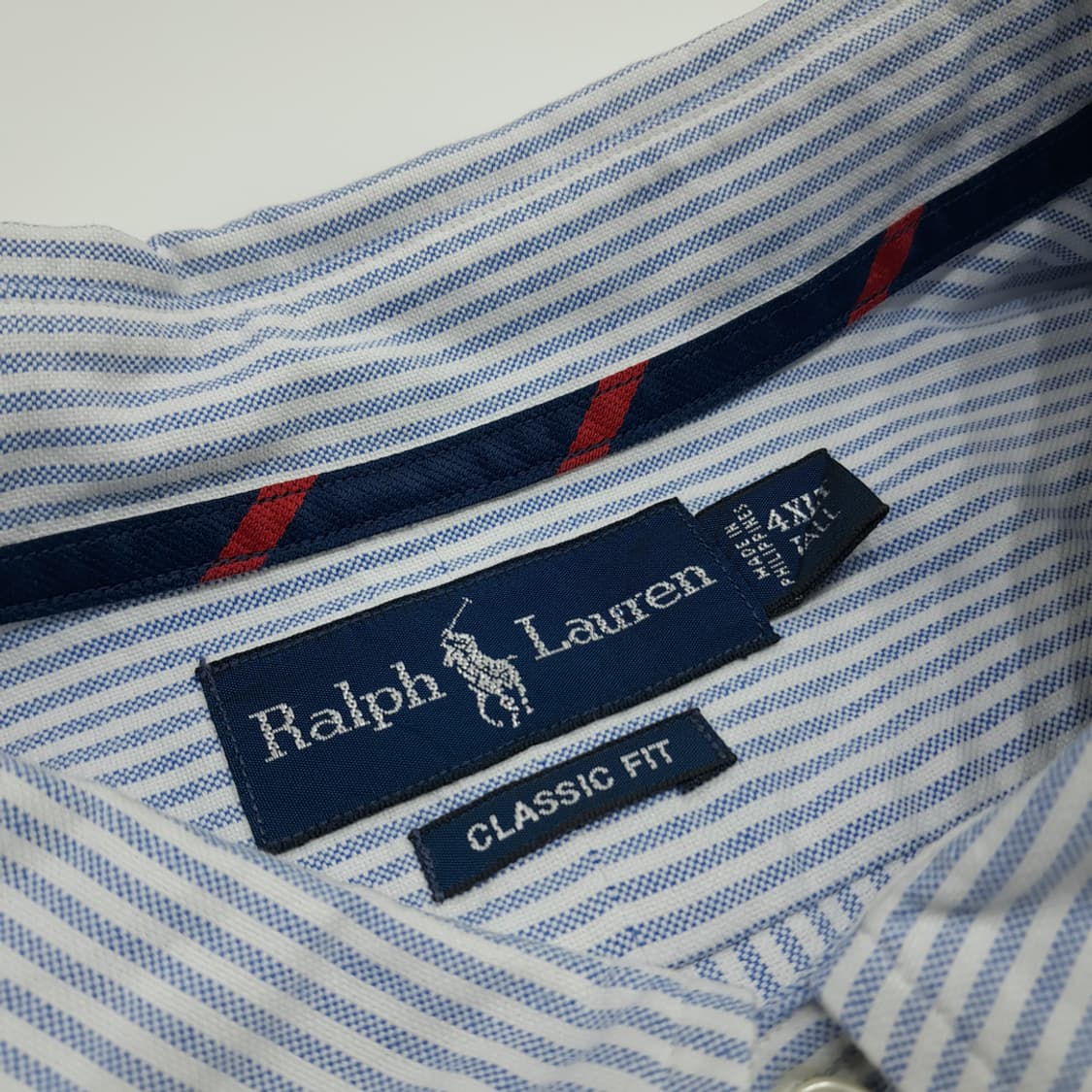 CN755 4XLT 폴로 랄프로렌 클래식블루 스트라이프 긴팔 셔츠 남방 상품이미지4