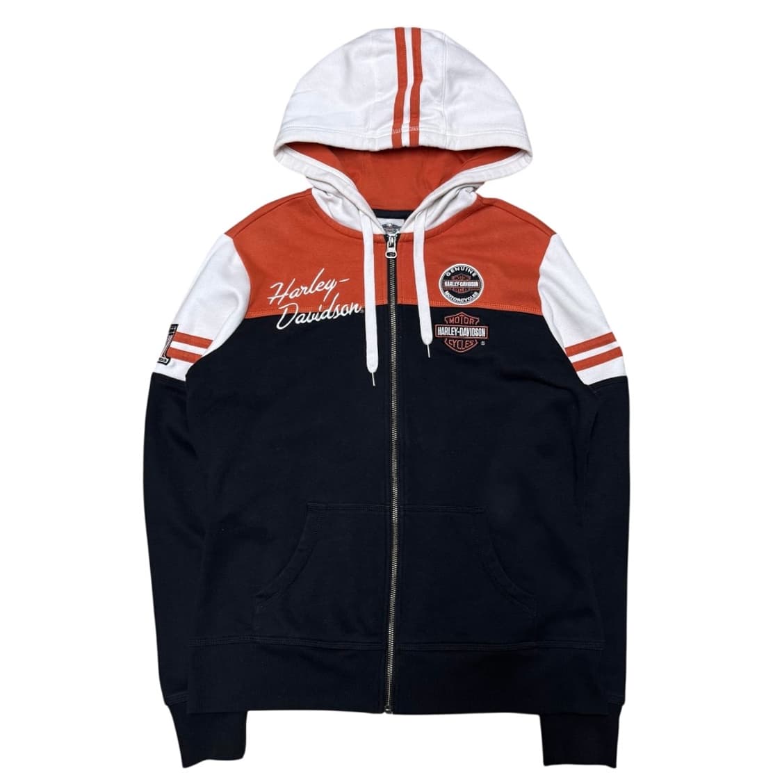 할리데이비슨 배색 후드집업 상품이미지1